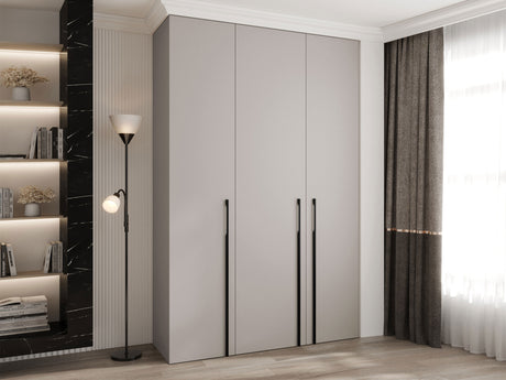 Gardróbszekrény Szafa COMO 3 120/130/140/150/160 (gł.40/50), Szín: Kasmír, Fogantyú színe: Fekete, Szélesség: 160 cm, Mélység: 42 cm, Fiókok: Igen