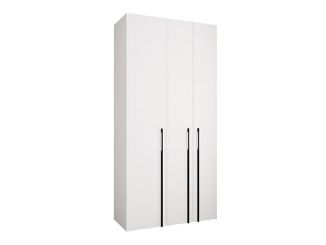 Gardróbszekrény Szafa COMO 3 120/130/140/150/160 (gł.40/50), Szín: Fehér, Fogantyú színe: Fekete, Szélesség: 120 cm, Mélység: 52 cm, Fiókok: Nem