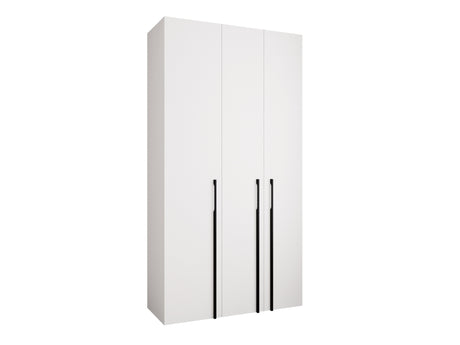 Gardróbszekrény Szafa COMO 3 120/130/140/150/160 (gł.40/50), Szín: Fehér, Fogantyú színe: Fekete, Szélesség: 130 cm, Mélység: 42 cm, Fiókok: Nem