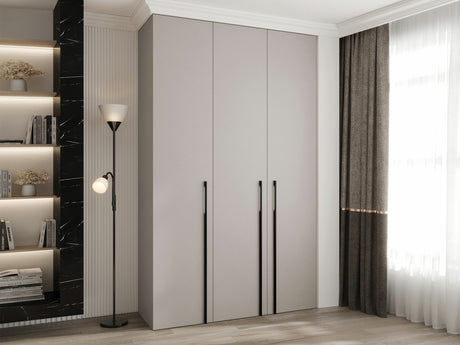 Gardróbszekrény Szafa COMO 3 120/130/140/150/160 (gł.40/50), Szín: Kasmír, Fogantyú színe: Fekete, Szélesség: 150 cm, Mélység: 52 cm, Fiókok: Nem