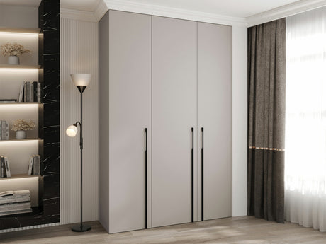 Gardróbszekrény Szafa COMO 3 120/130/140/150/160 (gł.40/50), Szín: Kasmír, Fogantyú színe: Fekete, Szélesség: 160 cm, Mélység: 52 cm, Fiókok: Igen