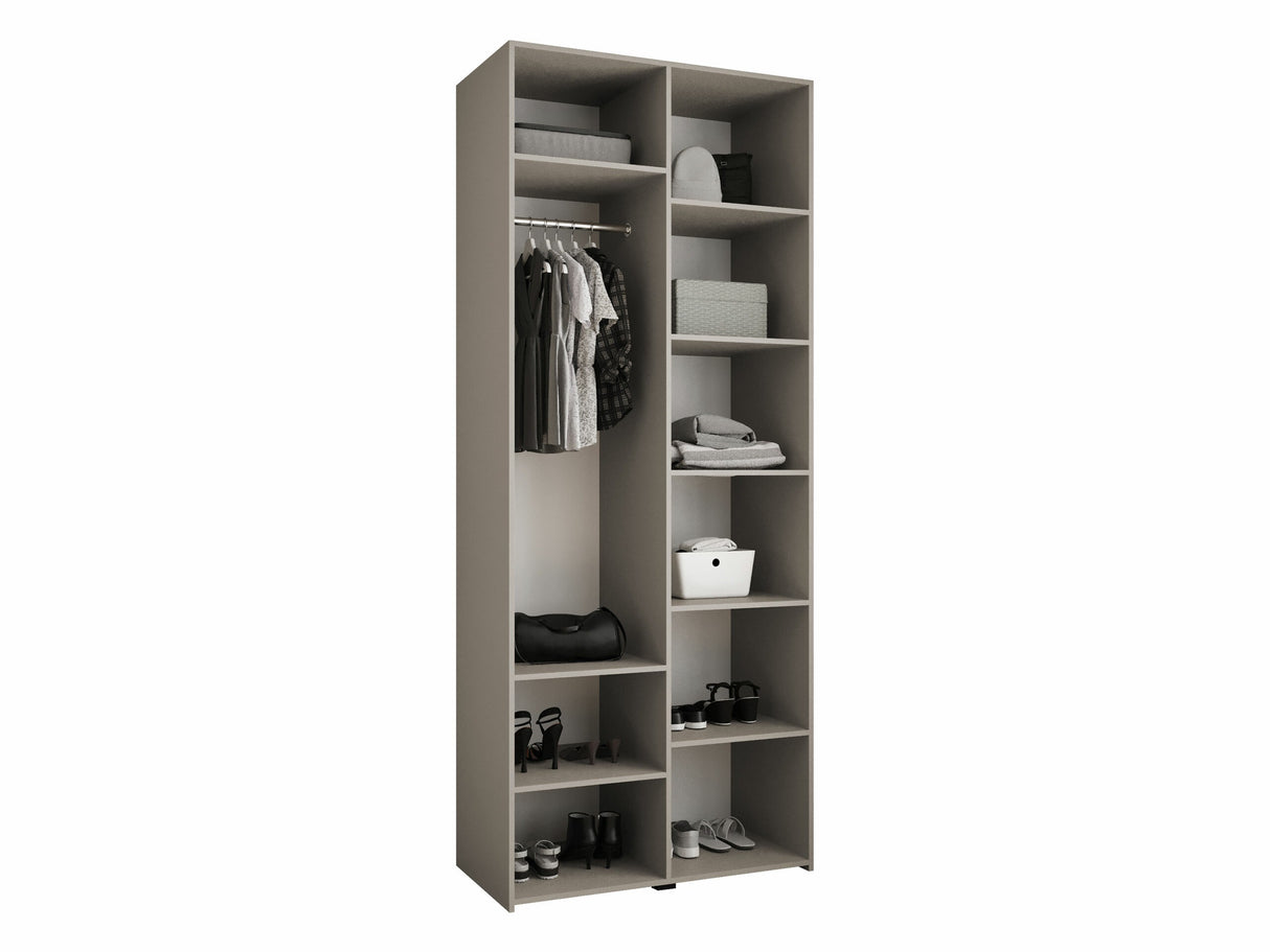 Gardróbszekrény Szafa COMO 4 100/110 (gł.40/50), Szín: Fehér, Fogantyú színe: Fekete, Fiókok: Nem, Szélesség: 100 cm, Mélység: 52 cm