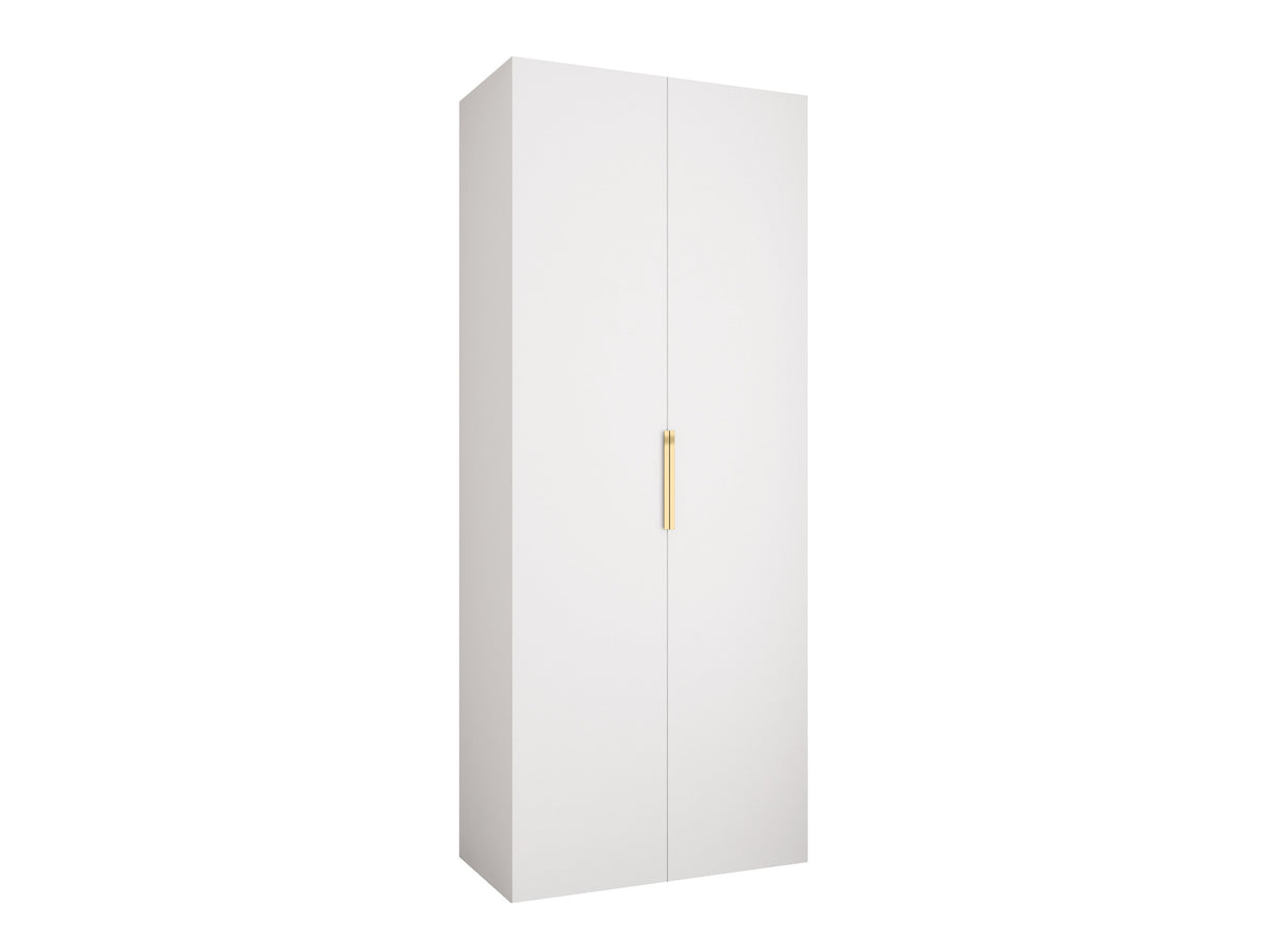 Gardróbszekrény Szafa COMO 4 100/110 (gł.40/50), Szín: Fehér, Fogantyú színe: Aranysárga, Fiókok: Igen, Szélesség: 100 cm, Mélység: 52 cm