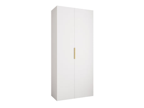 Gardróbszekrény Szafa COMO 4 100/110 (gł.40/50), Szín: Fehér, Fogantyú színe: Aranysárga, Fiókok: Nem, Szélesség: 110 cm, Mélység: 42 cm