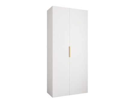 Gardróbszekrény Szafa COMO 4 100/110 (gł.40/50), Szín: Fehér, Fogantyú színe: Aranysárga, Fiókok: Nem, Szélesség: 110 cm, Mélység: 52 cm