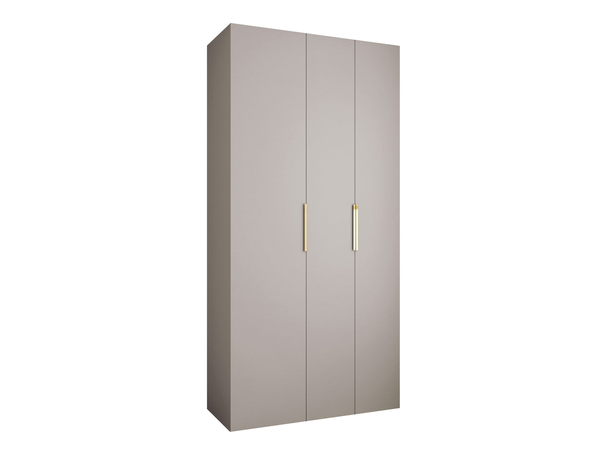 Gardróbszekrény Szafa COMO 4 120/130/140/150/160 (gł.40/50), Szín: Kasmír, Fogantyú színe: Aranysárga, Fiókok: Igen, Szélesség: 120 cm, Mélység: 52 cm