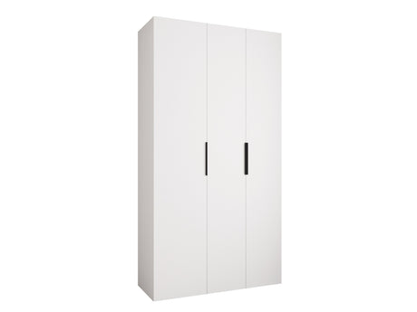 Gardróbszekrény Szafa COMO 4 120/130/140/150/160 (gł.40/50), Szín: Fehér, Fogantyú színe: Fekete, Fiókok: Nem, Szélesség: 130 cm, Mélység: 52 cm