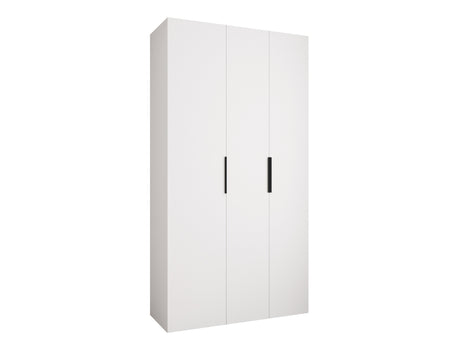 Gardróbszekrény Szafa COMO 4 120/130/140/150/160 (gł.40/50), Szín: Fehér, Fogantyú színe: Fekete, Fiókok: Igen, Szélesség: 130 cm, Mélység: 52 cm