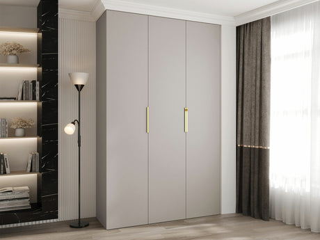 Gardróbszekrény Szafa COMO 4 120/130/140/150/160 (gł.40/50), Szín: Kasmír, Fogantyú színe: Aranysárga, Fiókok: Nem, Szélesség: 150 cm, Mélység: 42 cm