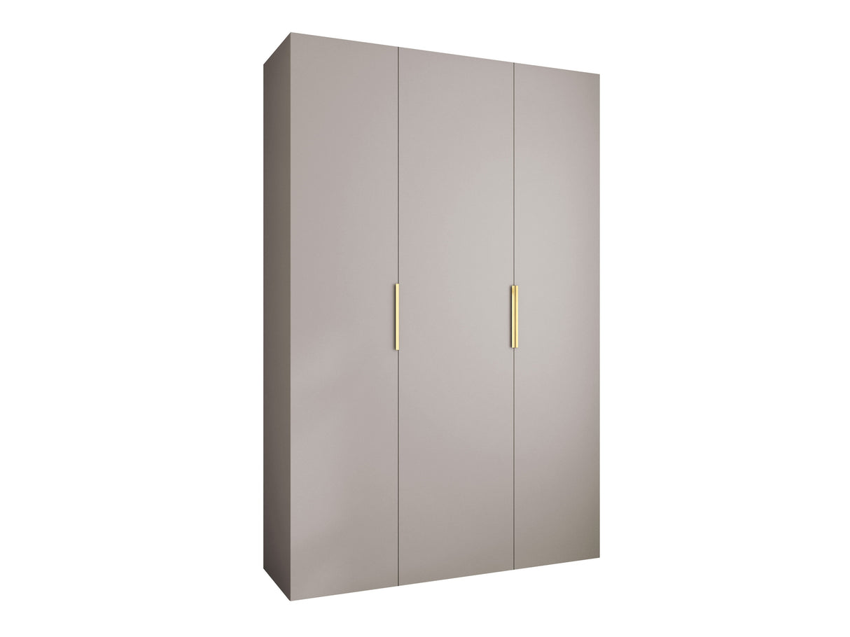 Gardróbszekrény Szafa COMO 4 120/130/140/150/160 (gł.40/50), Szín: Kasmír, Fogantyú színe: Aranysárga, Fiókok: Nem, Szélesség: 160 cm, Mélység: 52 cm