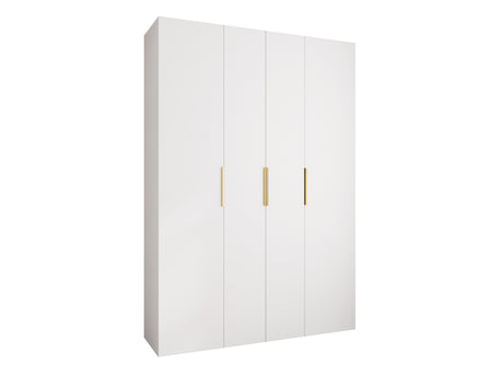 Gardróbszekrény Szafa COMO 4 170/180/190/200 (gł.40/50), Szín: Fehér, Fogantyú színe: Aranysárga, Fiókok: Igen, Szélesség: 170 cm, Mélység: 52 cm