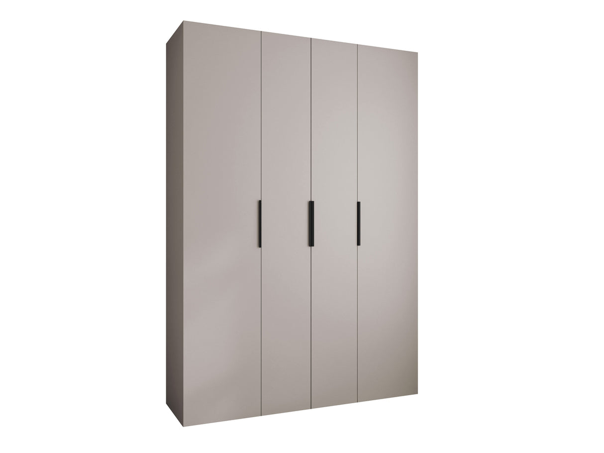 Gardróbszekrény Szafa COMO 4 170/180/190/200 (gł.40/50), Szín: Kasmír, Fogantyú színe: Fekete, Fiókok: Igen, Szélesség: 170 cm, Mélység: 52 cm