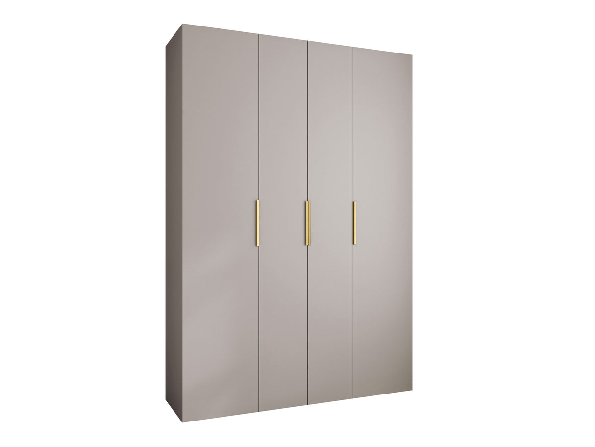 Gardróbszekrény Szafa COMO 4 170/180/190/200 (gł.40/50), Szín: Kasmír, Fogantyú színe: Aranysárga, Fiókok: Igen, Szélesség: 170 cm, Mélység: 52 cm