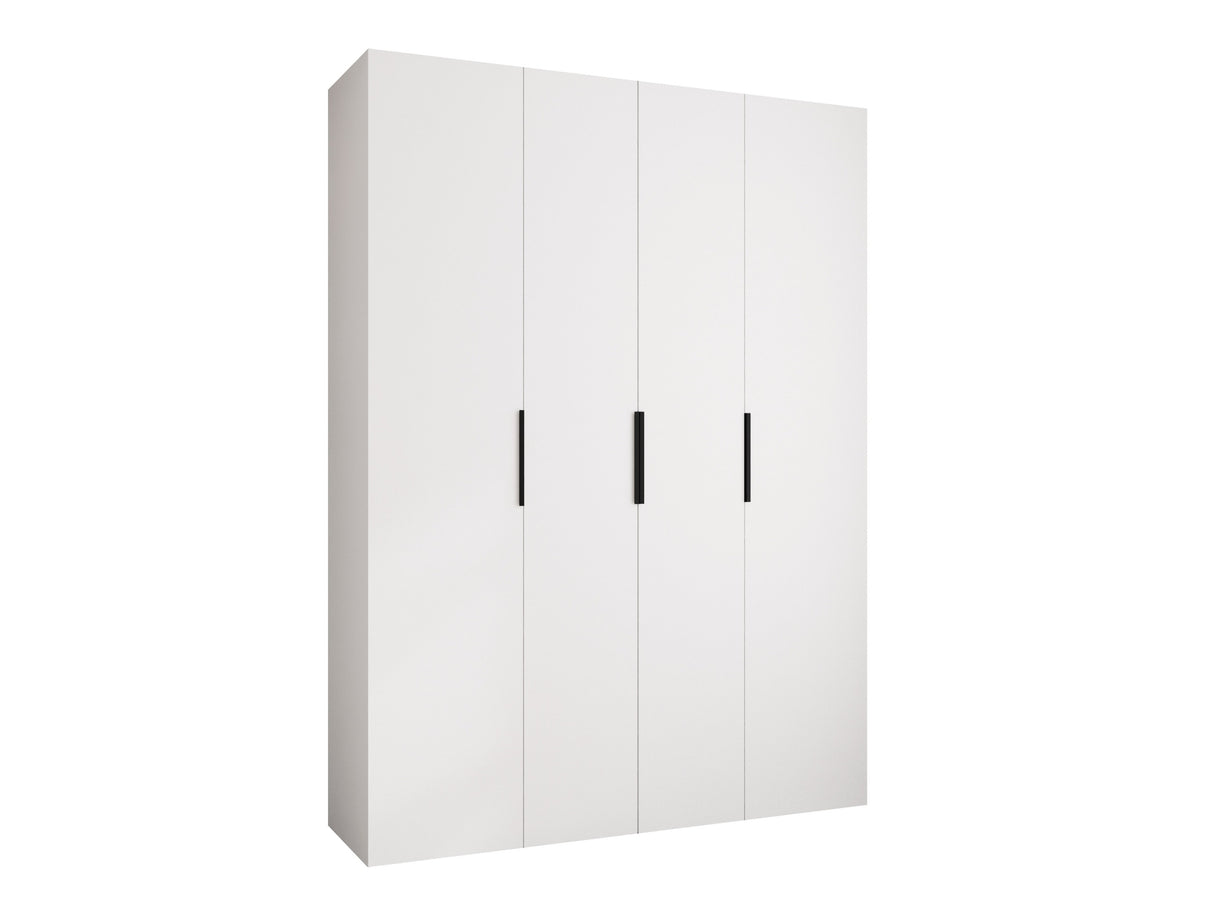 Gardróbszekrény Szafa COMO 4 170/180/190/200 (gł.40/50), Szín: Fehér, Fogantyú színe: Fekete, Fiókok: Igen, Szélesség: 180 cm, Mélység: 42 cm