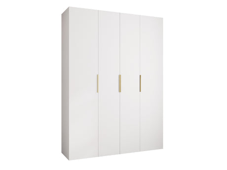 Gardróbszekrény Szafa COMO 4 170/180/190/200 (gł.40/50), Szín: Fehér, Fogantyú színe: Aranysárga, Fiókok: Nem, Szélesség: 180 cm, Mélység: 42 cm