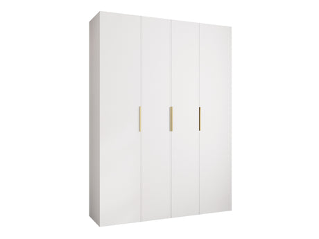 Gardróbszekrény Szafa COMO 4 170/180/190/200 (gł.40/50), Szín: Fehér, Fogantyú színe: Aranysárga, Fiókok: Nem, Szélesség: 180 cm, Mélység: 52 cm