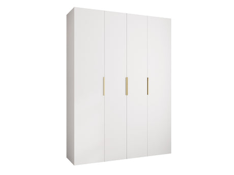 Gardróbszekrény Szafa COMO 4 170/180/190/200 (gł.40/50), Szín: Fehér, Fogantyú színe: Aranysárga, Fiókok: Igen, Szélesség: 180 cm, Mélység: 52 cm