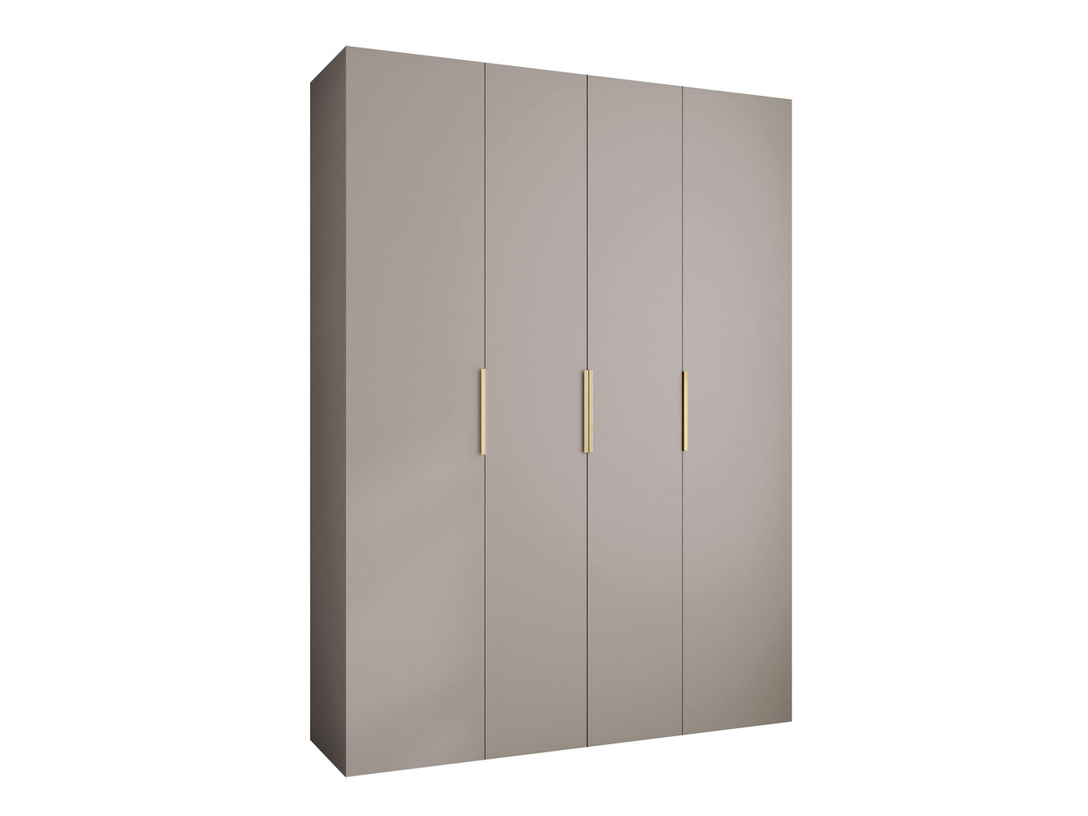 Gardróbszekrény Szafa COMO 4 170/180/190/200 (gł.40/50), Szín: Kasmír, Fogantyú színe: Aranysárga, Fiókok: Igen, Szélesség: 180 cm, Mélység: 42 cm