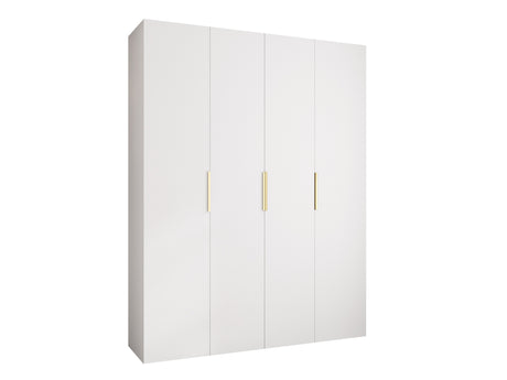 Gardróbszekrény Szafa COMO 4 170/180/190/200 (gł.40/50), Szín: Fehér, Fogantyú színe: Aranysárga, Fiókok: Nem, Szélesség: 190 cm, Mélység: 52 cm