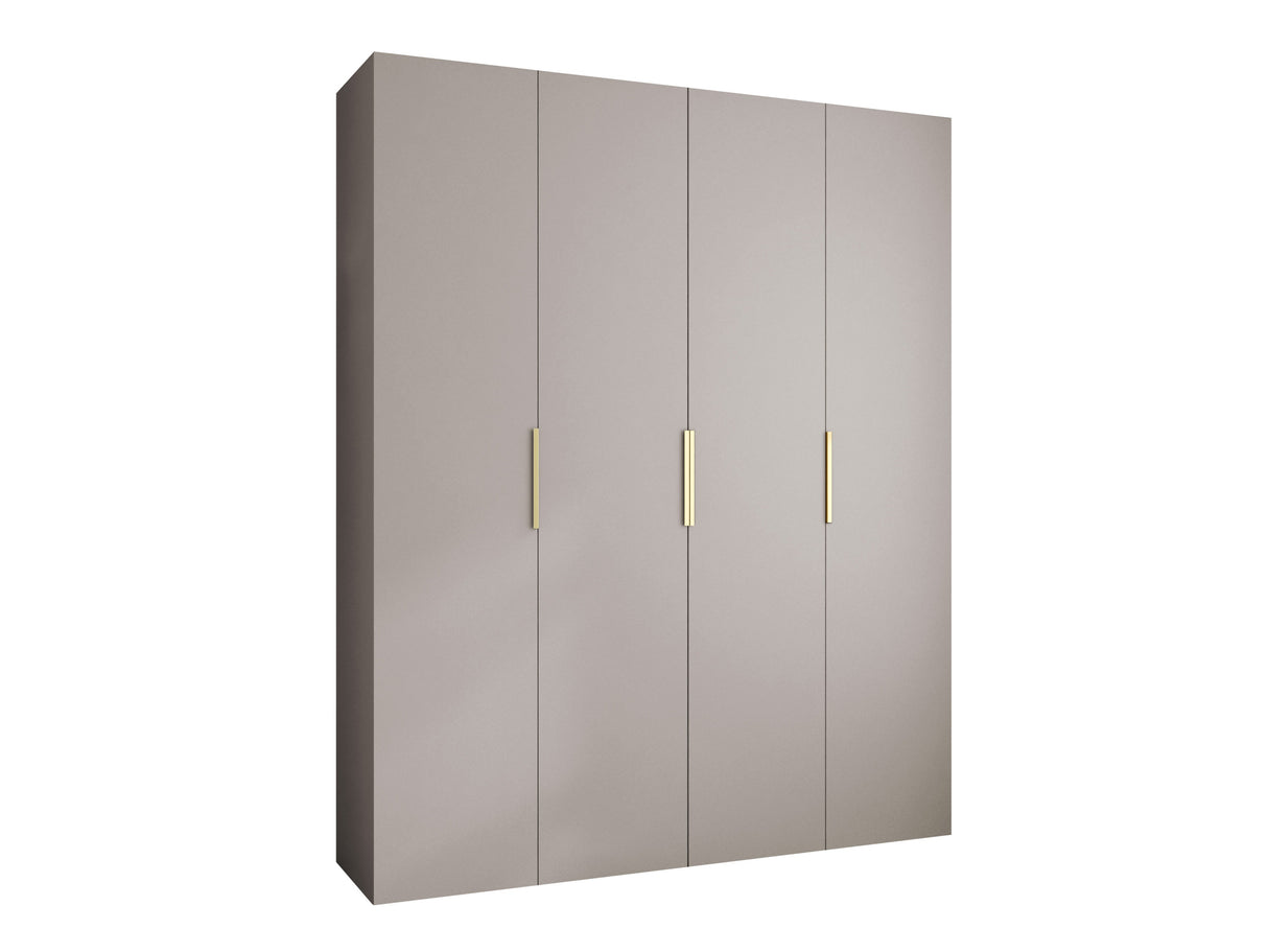 Gardróbszekrény Szafa COMO 4 170/180/190/200 (gł.40/50), Szín: Kasmír, Fogantyú színe: Aranysárga, Fiókok: Nem, Szélesség: 200 cm, Mélység: 42 cm