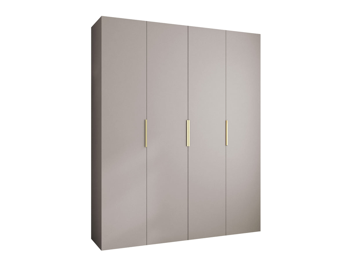 Gardróbszekrény Szafa COMO 4 170/180/190/200 (gł.40/50), Szín: Kasmír, Fogantyú színe: Aranysárga, Fiókok: Igen, Szélesség: 200 cm, Mélység: 52 cm