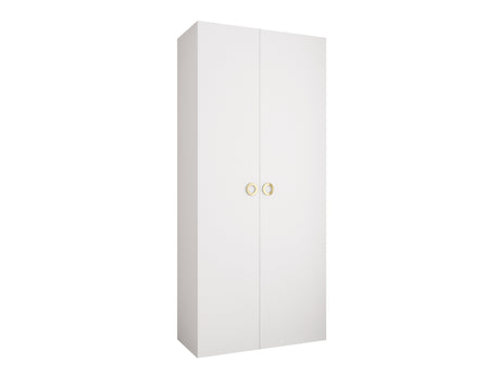 Gardróbszekrény Szafa COMO 1 100/110 (gł.42/52), Szín: Fehér, Fogantyú színe: Aranysárga, Fiókok: Igen, Szélesség: 110 cm, Mélység: 42 cm