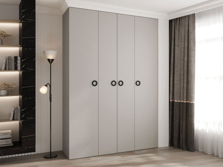 Gardróbszekrény Szafa COMO 1 170/180/190/200 (gł.42.52), Szín: Kasmír, Fogantyú színe: Fekete, Fiókok: Igen, Szélesség: 170 cm, Mélység: 52 cm