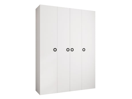 Gardróbszekrény Szafa COMO 1 170/180/190/200 (gł.42.52), Szín: Fehér, Fogantyú színe: Fekete, Fiókok: Igen, Szélesség: 180 cm, Mélység: 42 cm