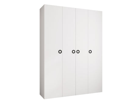 Gardróbszekrény Szafa COMO 1 170/180/190/200 (gł.42.52), Szín: Fehér, Fogantyú színe: Fekete, Fiókok: Igen, Szélesség: 180 cm, Mélység: 52 cm