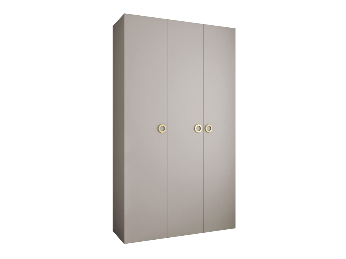 Gardróbszekrény Szafa COMO 1 120/130/140/150/160 (gł.42/52), Szín: Kasmír, Fogantyú színe: Aranysárga, Fiókok: Igen, Szélesség: 140 cm, Mélység: 42 cm