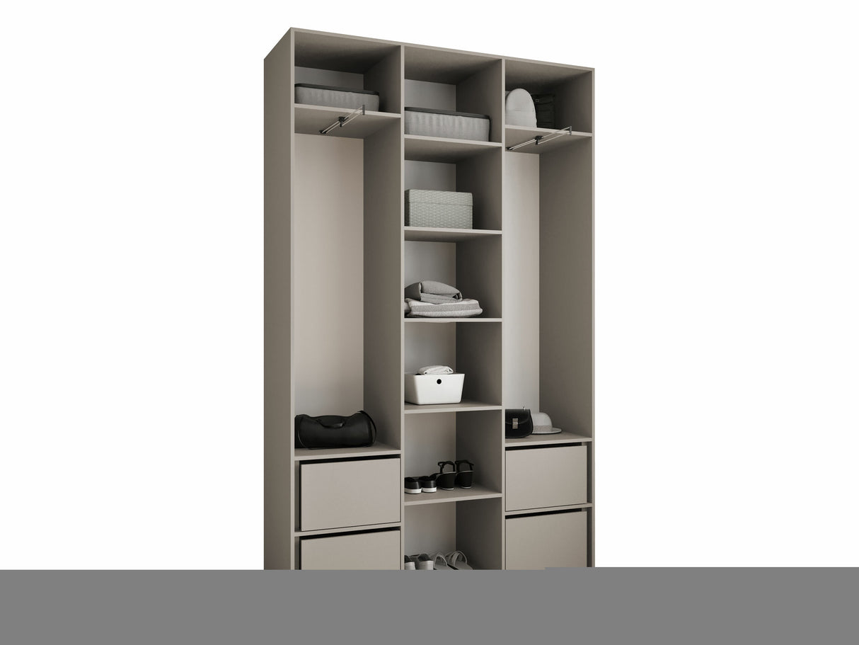 Gardróbszekrény Szafa COMO 1 120/130/140/150/160 (gł.42/52), Szín: Kasmír, Fogantyú színe: Fekete, Fiókok: Igen, Szélesség: 150 cm, Mélység: 42 cm