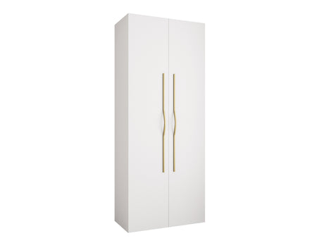 Gardróbszekrény Szafa COMO 2 100 (gł.40), Szín: Fehér, Fogantyú színe: Aranysárga, Fiókok: Igen, Szélesség: 100 cm, Mélység: 52 cm