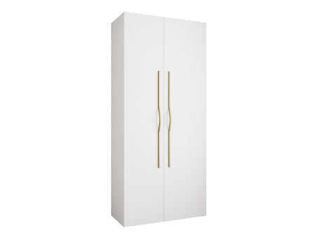 Gardróbszekrény Szafa COMO 2 100 (gł.40), Szín: Fehér, Fogantyú színe: Aranysárga, Fiókok: Igen, Szélesség: 110 cm, Mélység: 42 cm