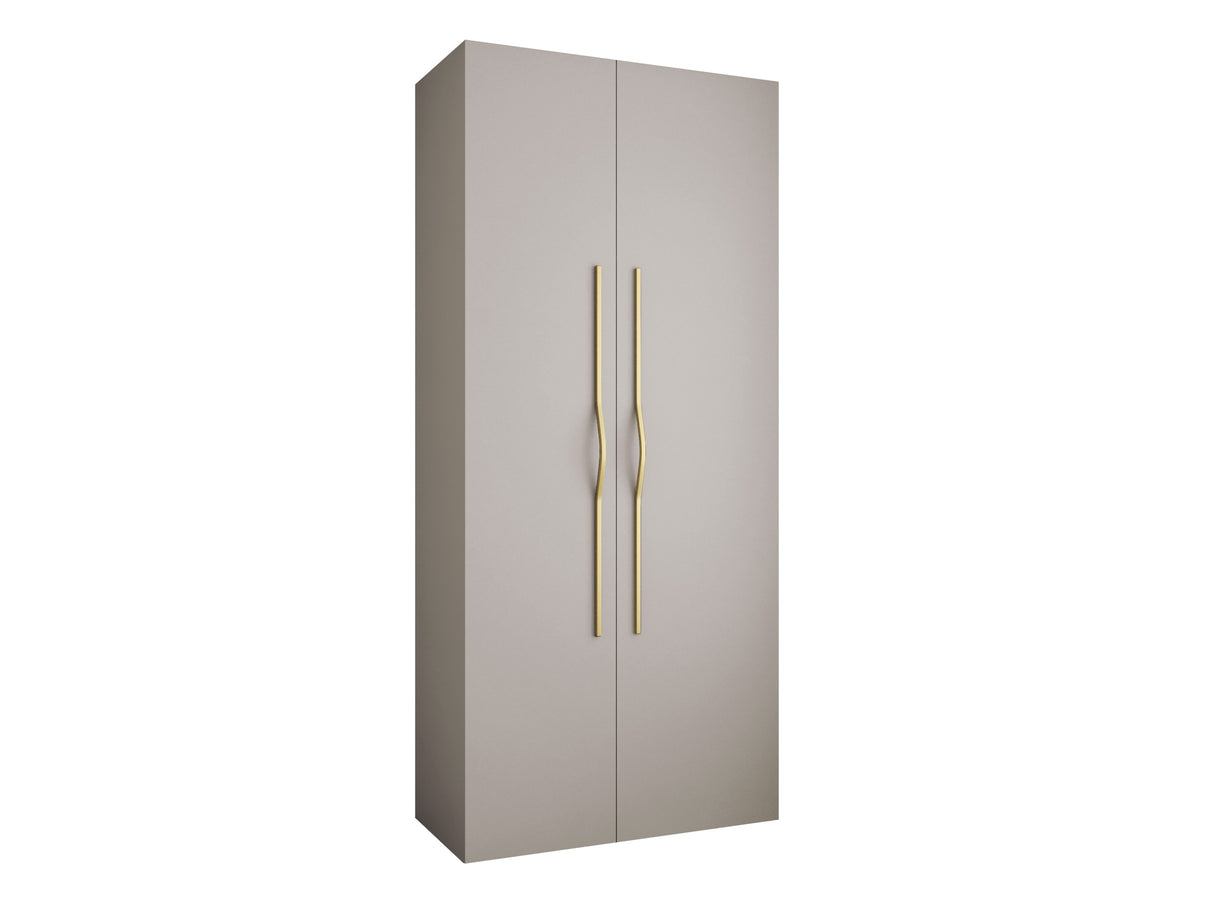 Gardróbszekrény Szafa COMO 2 100 (gł.40), Szín: Kasmír, Fogantyú színe: Aranysárga, Fiókok: Igen, Szélesség: 110 cm, Mélység: 52 cm