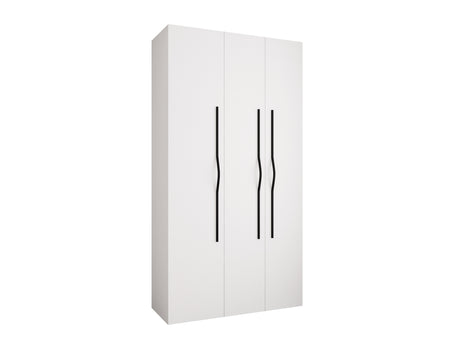 Gardróbszekrény Szafa COMO 2 120/130/140/150/160 (gł.40/50), Szín: Fehér, Fogantyú színe: Fekete, Fiókok: Igen, Szélesség: 130 cm, Mélység: 42 cm