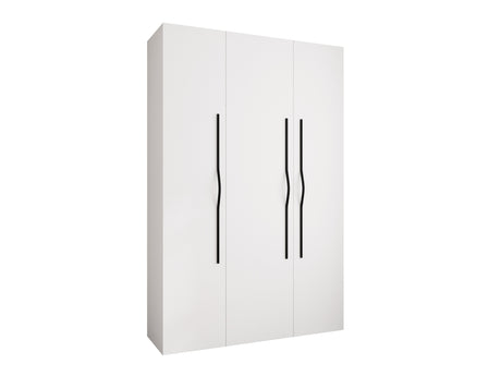 Gardróbszekrény Szafa COMO 2 120/130/140/150/160 (gł.40/50), Szín: Fehér, Fogantyú színe: Fekete, Fiókok: Igen, Szélesség: 160 cm, Mélység: 42 cm