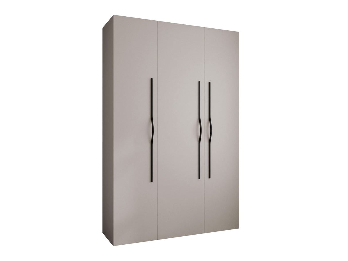 Gardróbszekrény Szafa COMO 2 120/130/140/150/160 (gł.40/50), Szín: Kasmír, Fogantyú színe: Fekete, Fiókok: Igen, Szélesség: 160 cm, Mélység: 52 cm