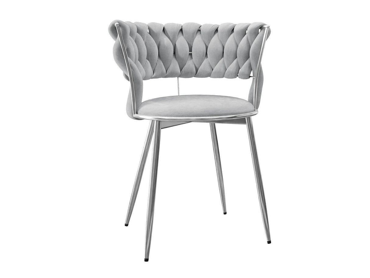 Szék készlet Krzesło MUZ/DC/1141/BK (2szt), Szín: Ezüst + Szürke 4214991