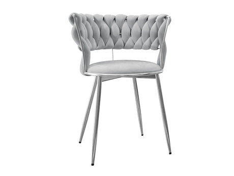 Szék készlet Krzesło MUZ/DC/1141/BK (2szt), Szín: Ezüst + Szürke 4214991