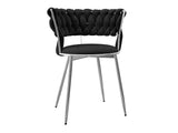 Szék készlet Krzesło MUZ/DC/1141/BK (2szt), Szín: Ezüst + Fekete 4214993