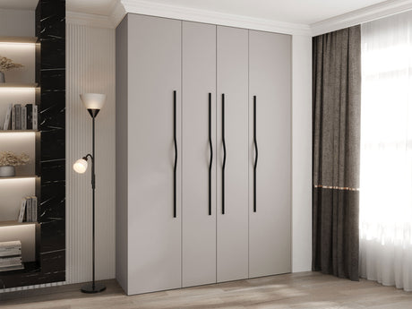 Gardróbszekrény Szafa COMO 2 170/180/190/200 (gł.40/50), Szín: Kasmír, Fogantyú színe: Fekete, Fiókok: Igen, Szélesség: 170 cm, Mélység: 42 cm