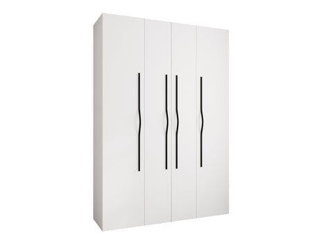 Gardróbszekrény Szafa COMO 2 170/180/190/200 (gł.40/50), Szín: Fehér, Fogantyú színe: Fekete, Fiókok: Igen, Szélesség: 170 cm, Mélység: 52 cm