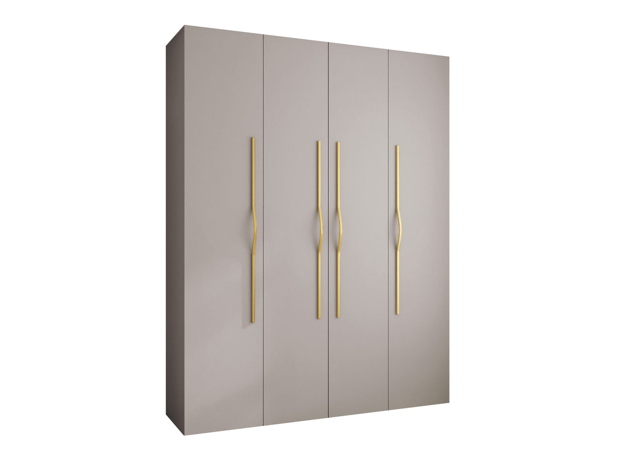 Gardróbszekrény Szafa COMO 2 170/180/190/200 (gł.40/50), Szín: Kasmír, Fogantyú színe: Aranysárga, Fiókok: Igen, Szélesség: 190 cm, Mélység: 42 cm