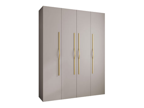 Gardróbszekrény Szafa COMO 2 170/180/190/200 (gł.40/50), Szín: Kasmír, Fogantyú színe: Aranysárga, Fiókok: Igen, Szélesség: 190 cm, Mélység: 42 cm