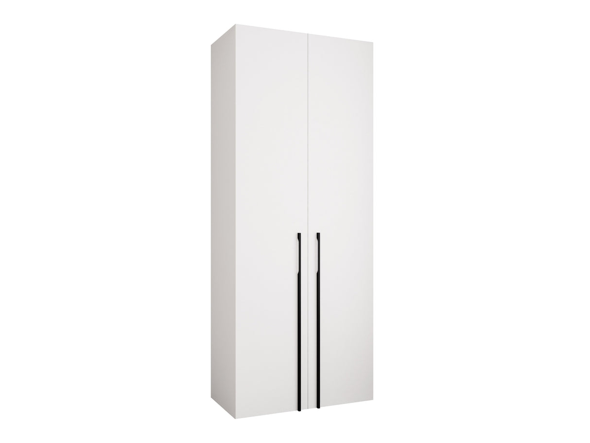 Gardróbszekrény Szafa COMO 3 100/110 (gł.40/50), Szín: Fehér, Fogantyú színe: Fekete, Fiókok: Igen, Szélesség: 100 cm, Mélység: 42 cm