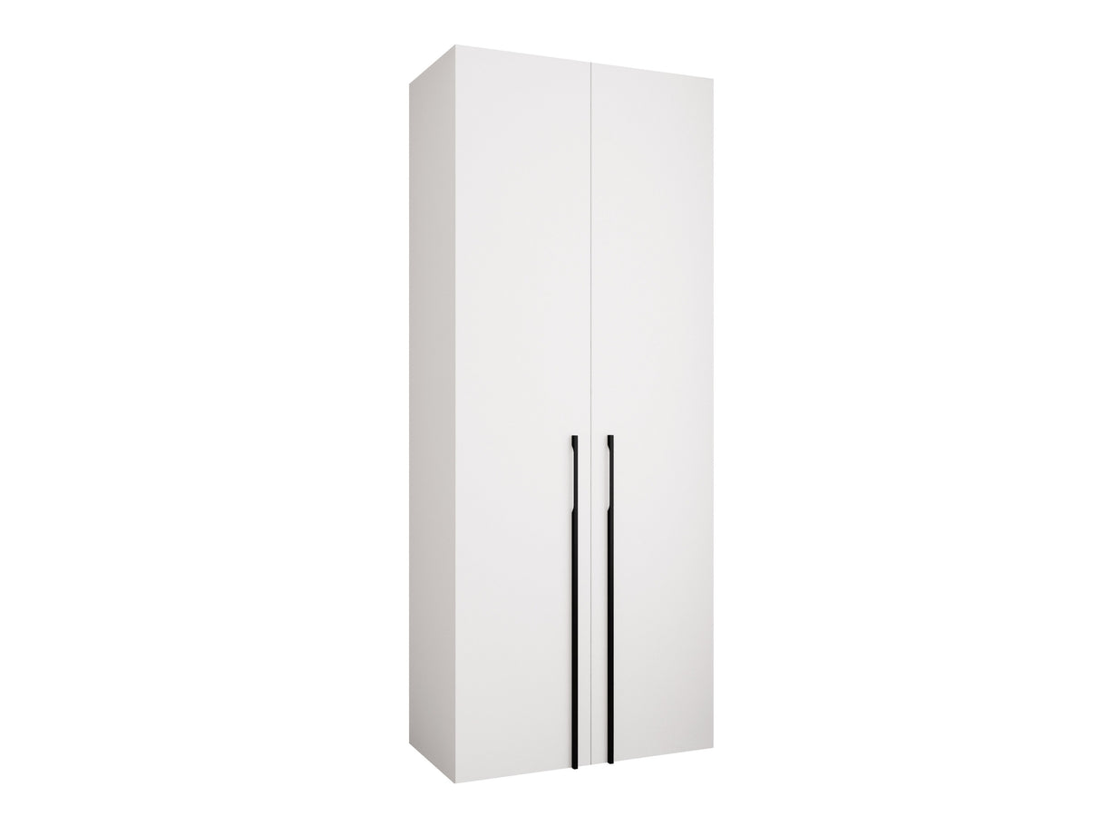 Gardróbszekrény Szafa COMO 3 100/110 (gł.40/50), Szín: Fehér, Fogantyú színe: Fekete, Fiókok: Igen, Szélesség: 100 cm, Mélység: 52 cm
