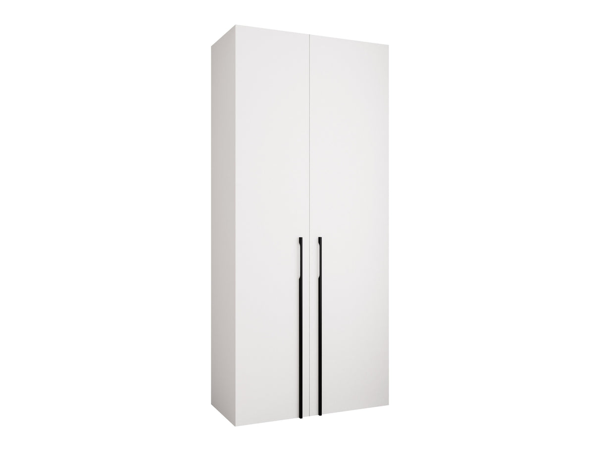 Gardróbszekrény Szafa COMO 3 100/110 (gł.40/50), Szín: Fehér, Fogantyú színe: Fekete, Fiókok: Igen, Szélesség: 110 cm, Mélység: 42 cm