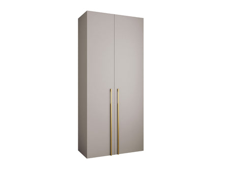 Gardróbszekrény Szafa COMO 3 100/110 (gł.40/50), Szín: Kasmír, Fogantyú színe: Aranysárga, Fiókok: Igen, Szélesség: 110 cm, Mélység: 52 cm