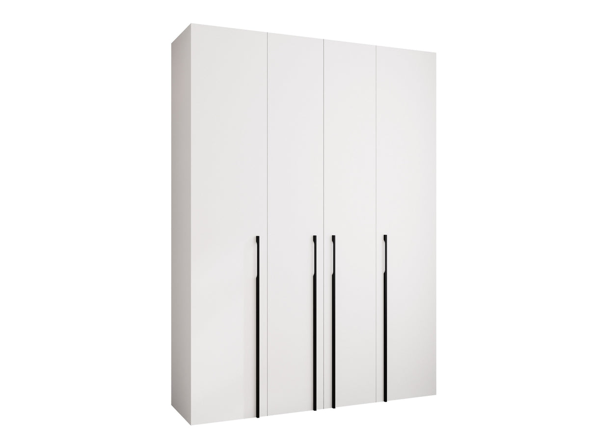 Gardróbszekrény Szafa COMO 3 170/180/190/200 (gł.40/50), Szín: Fehér, Fogantyú színe: Fekete, Fiókok: Igen, Szélesség: 180 cm, Mélység: 42 cm