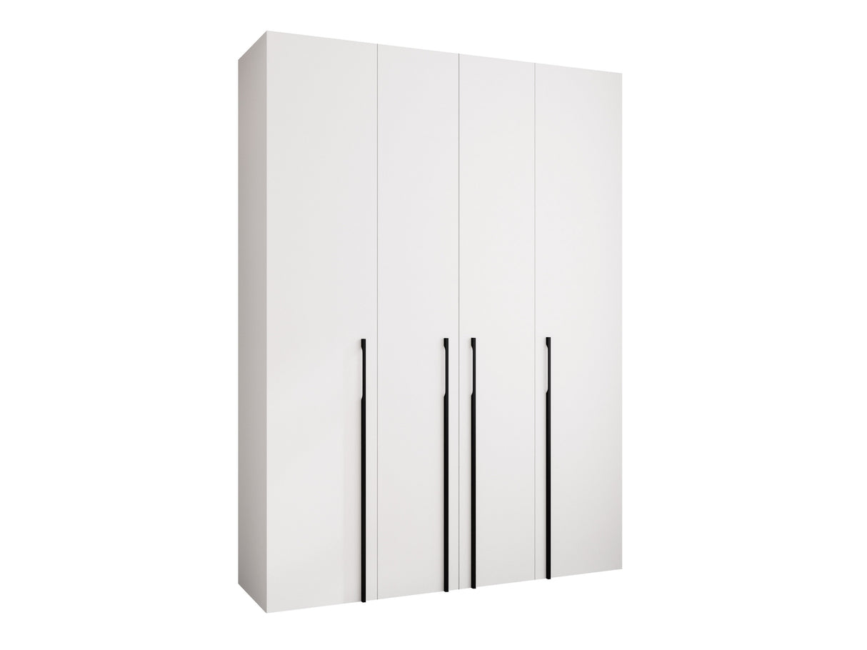 Gardróbszekrény Szafa COMO 3 170/180/190/200 (gł.40/50), Szín: Fehér, Fogantyú színe: Fekete, Fiókok: Igen, Szélesség: 180 cm, Mélység: 52 cm